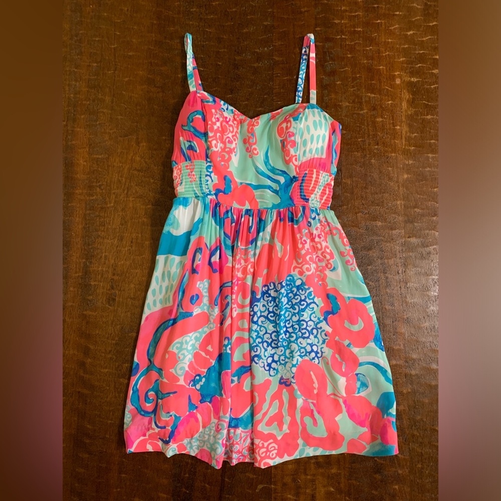NWT $178 Lilly Pulitzer Size 2 Christine I’m So Jelly Multicolored Print Dress - Picture 12 of 12